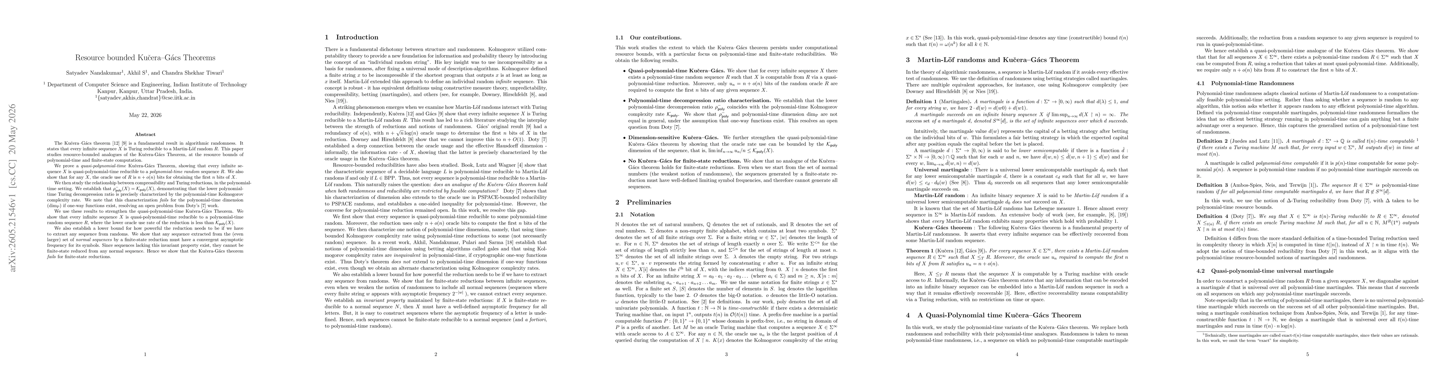 Thumbnail for Resource bounded Kučera-Gács Theorems