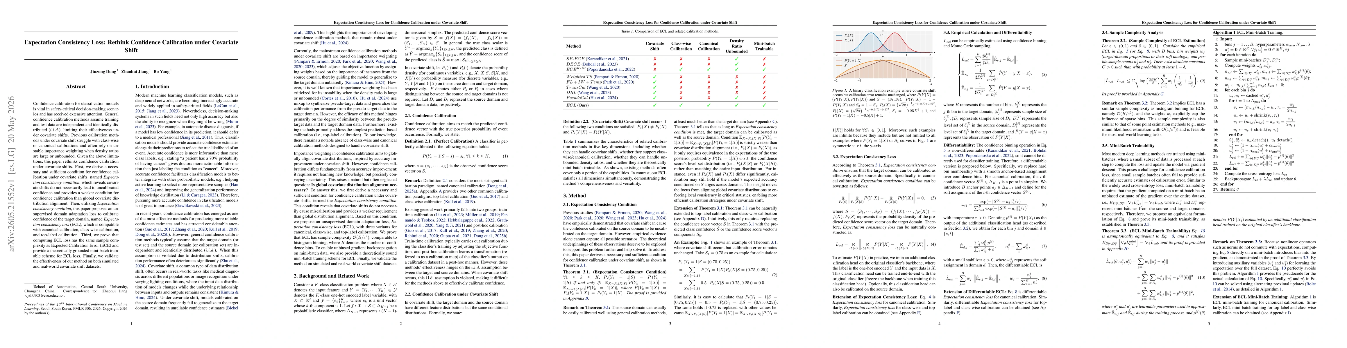 Thumbnail for Expectation Consistency Loss: Rethink Confidence Calibration under Covariate Shift