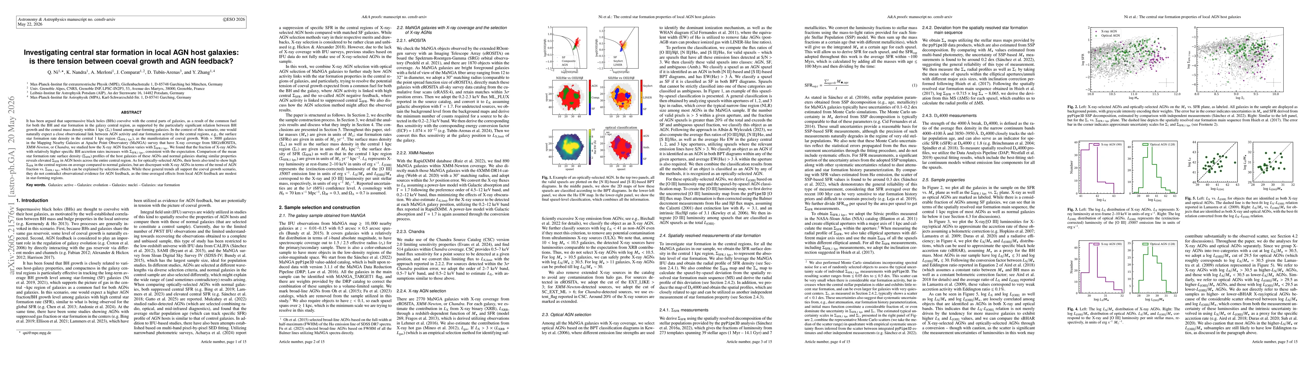 Thumbnail for Investigating central star formation in local AGN host galaxies: is there tension between coeval growth and AGN feedback?