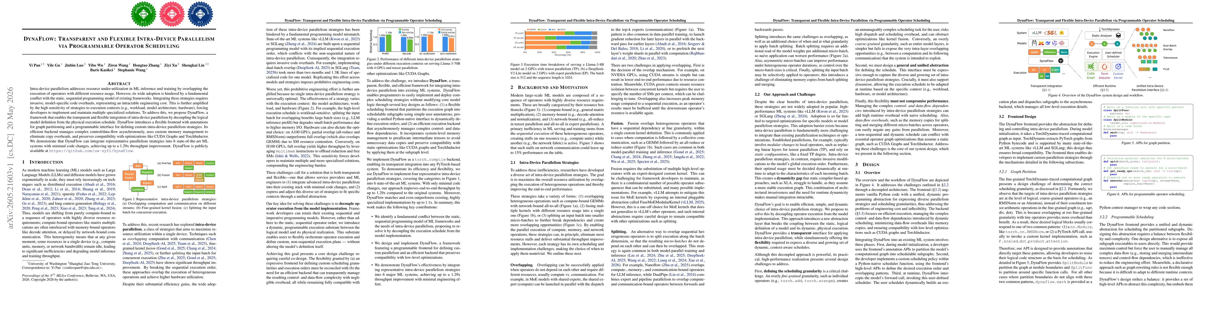 Thumbnail for DynaFlow: Transparent and Flexible Intra-Device Parallelism via Programmable Operator Scheduling