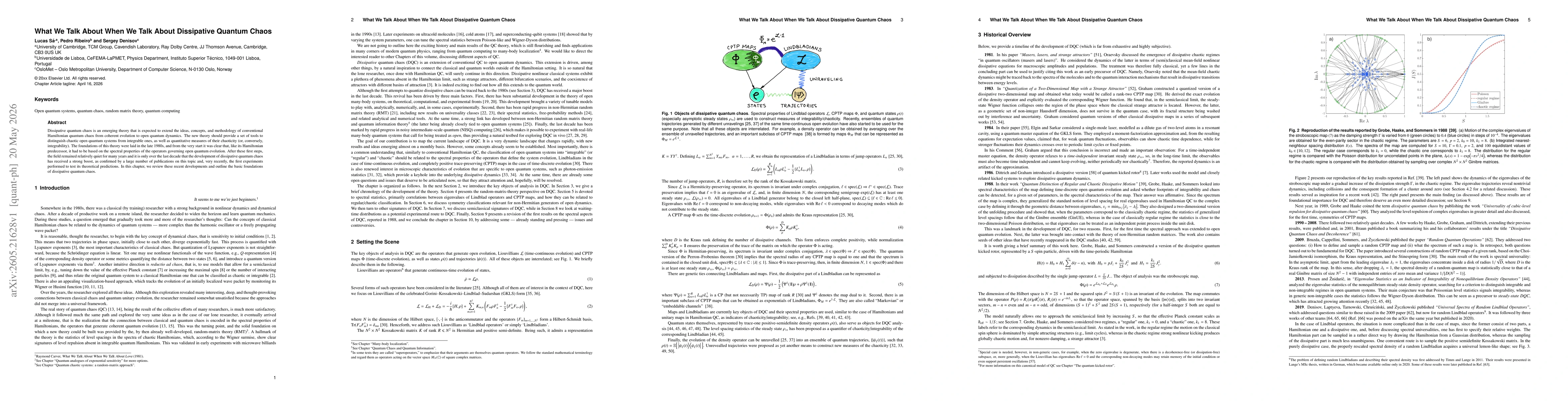 Thumbnail for What We Talk About When We Talk About Dissipative Quantum Chaos