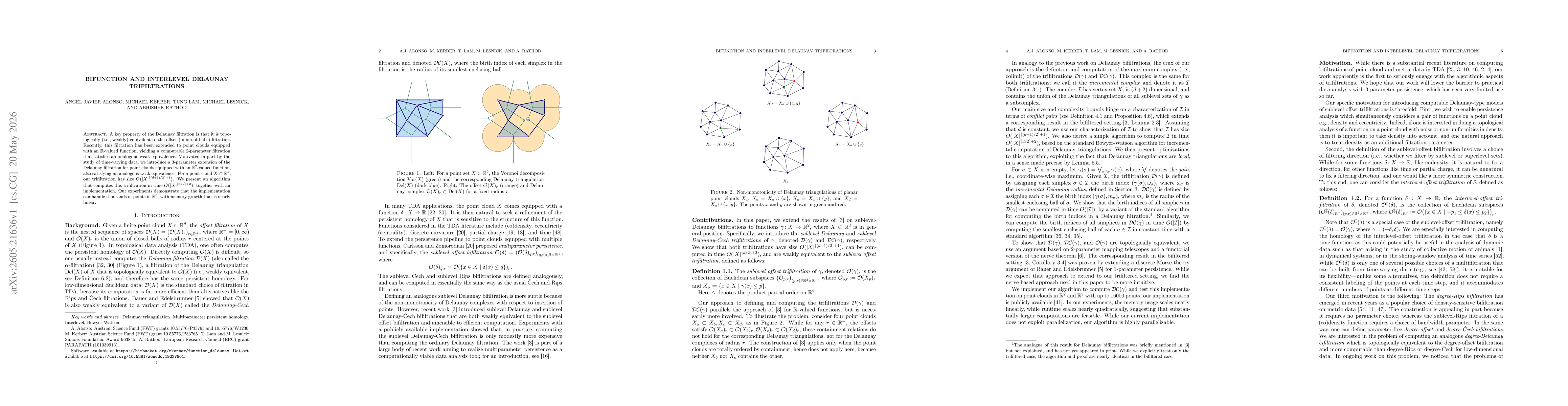 Thumbnail for Bifunction and Interlevel Delaunay Trifiltrations