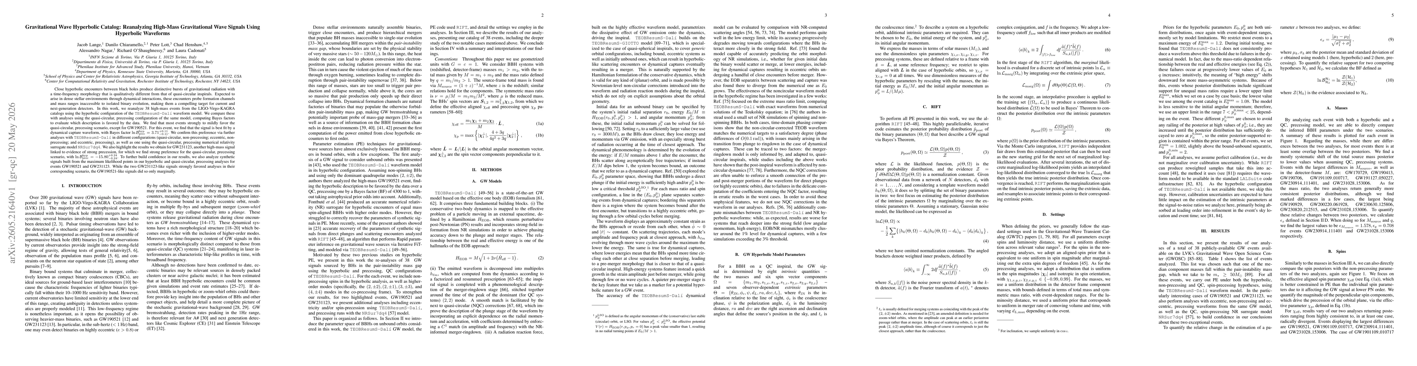 Thumbnail for Gravitational Wave Hyperbolic Catalog: Reanalyzing High-Mass Gravitational Wave Signals Using Hyperbolic Waveforms