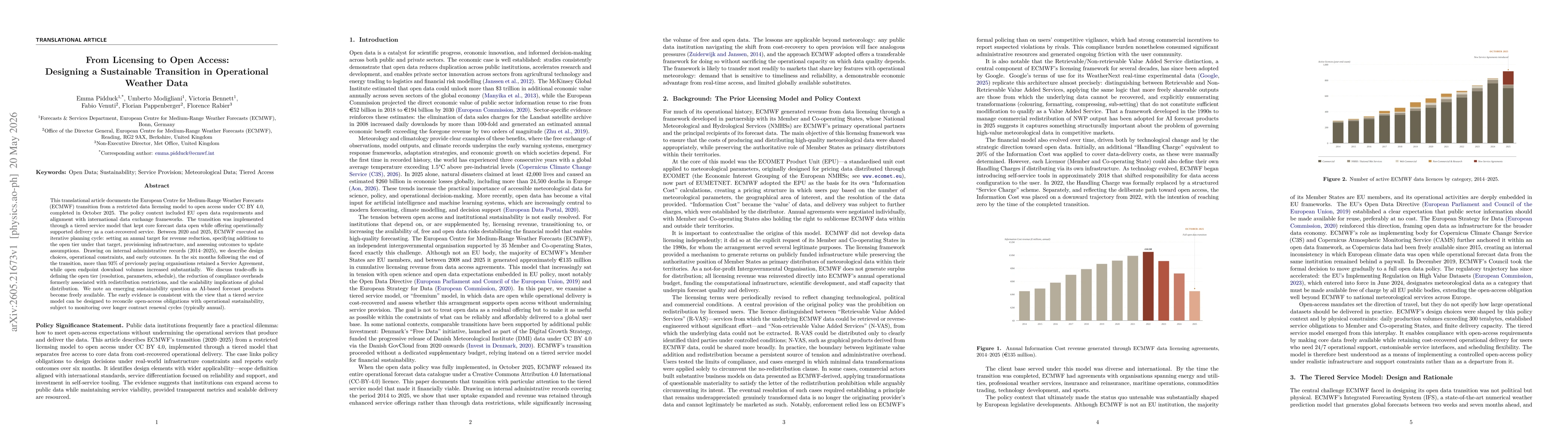 Thumbnail for From Licensing to Open Access: Designing a Sustainable Transition in Operational Weather Data