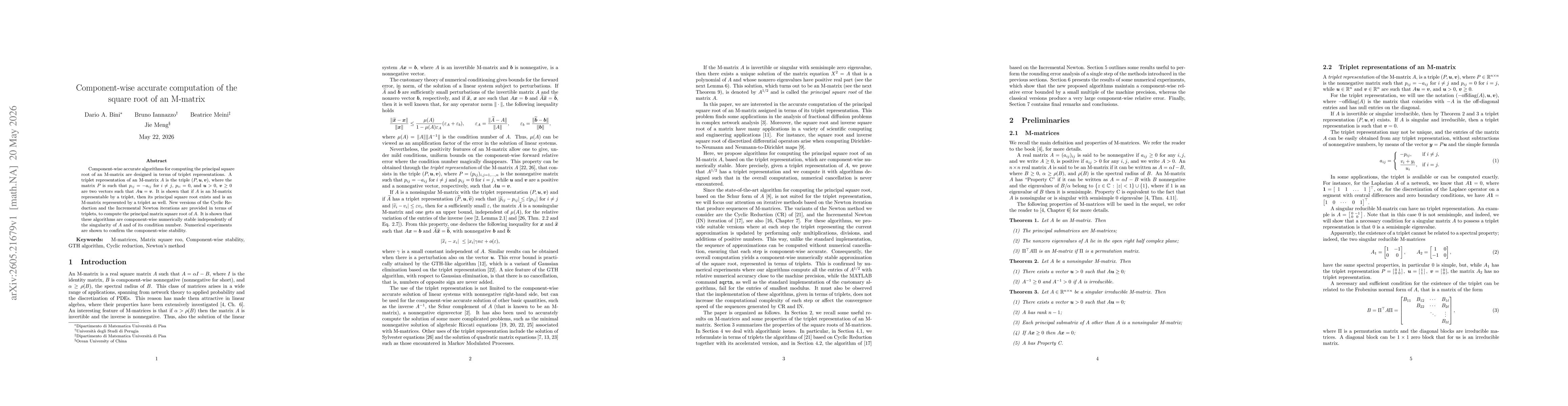 Thumbnail for Component-wise accurate computation of the square root of an M-matrix