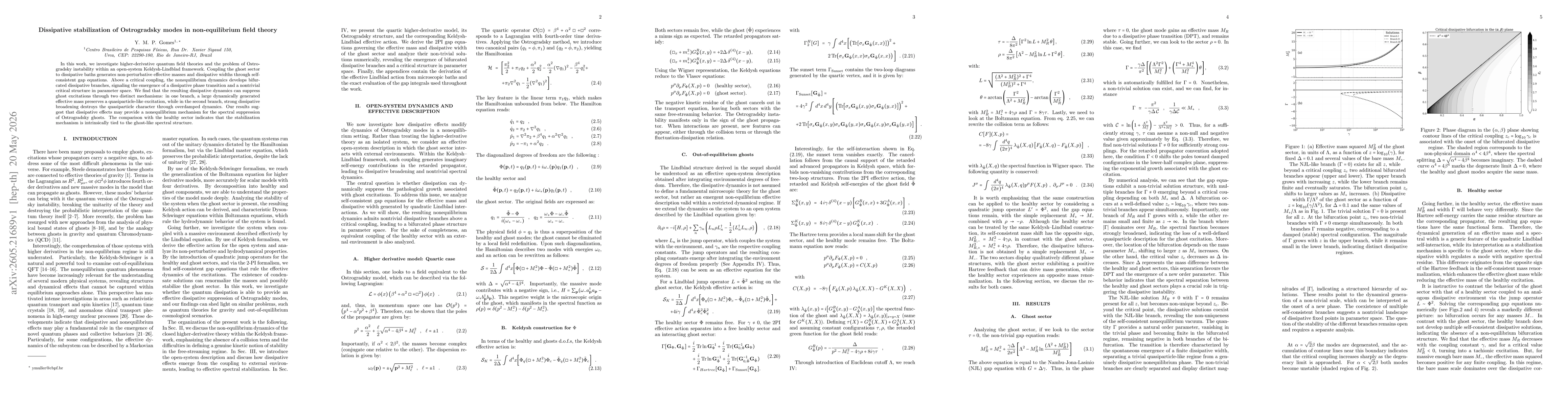 Thumbnail for Dissipative stabilization of Ostrogradsky modes in non-equilibrium field theory