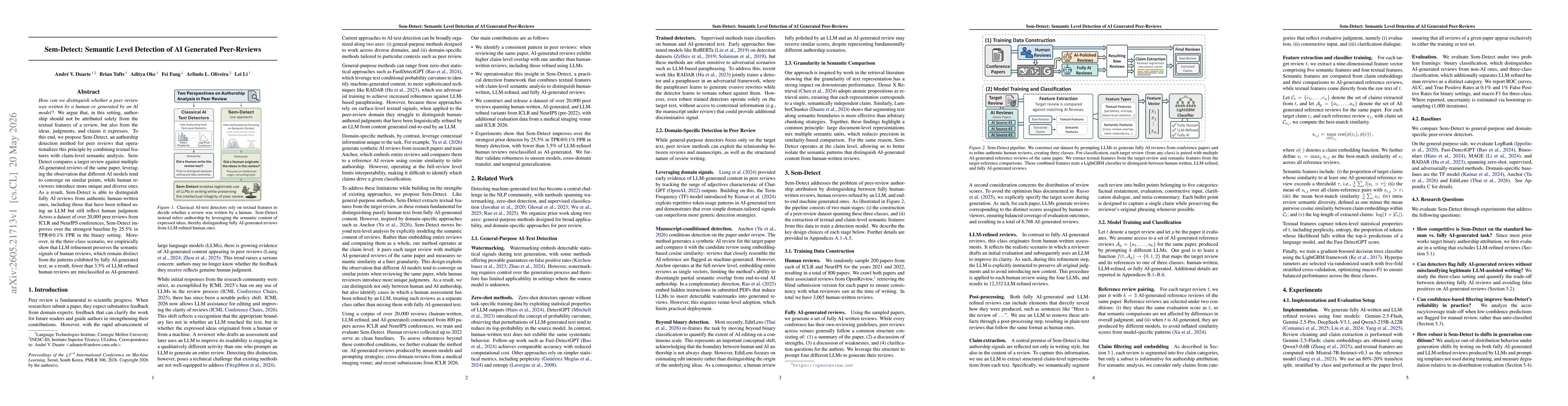 Thumbnail for Sem-Detect: Semantic Level Detection of AI Generated Peer-Reviews