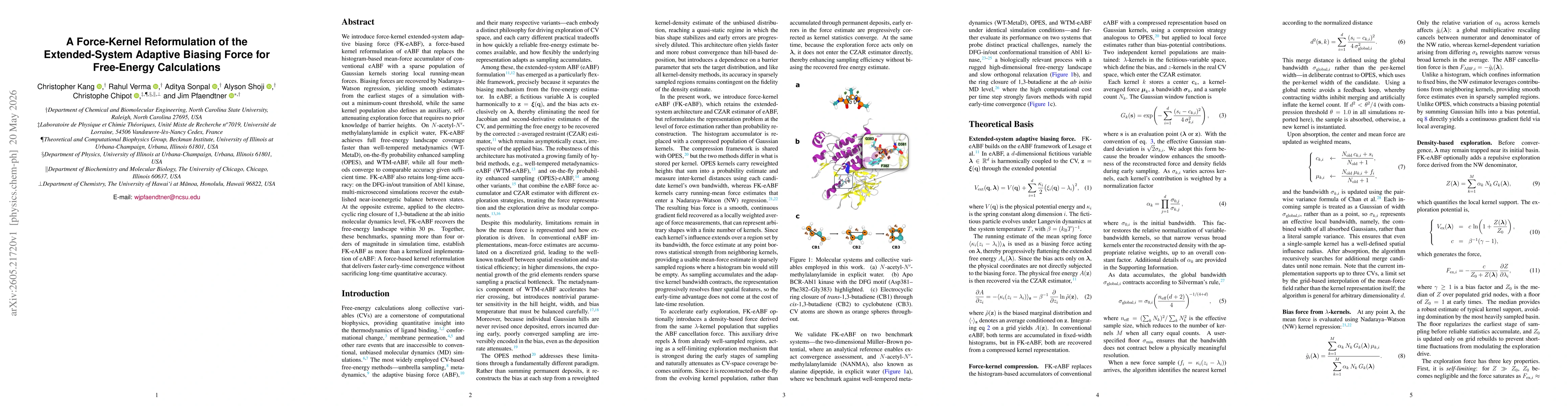 Thumbnail for A Force-Kernel Reformulation of the Extended-System Adaptive Biasing Force for Free-Energy Calculations