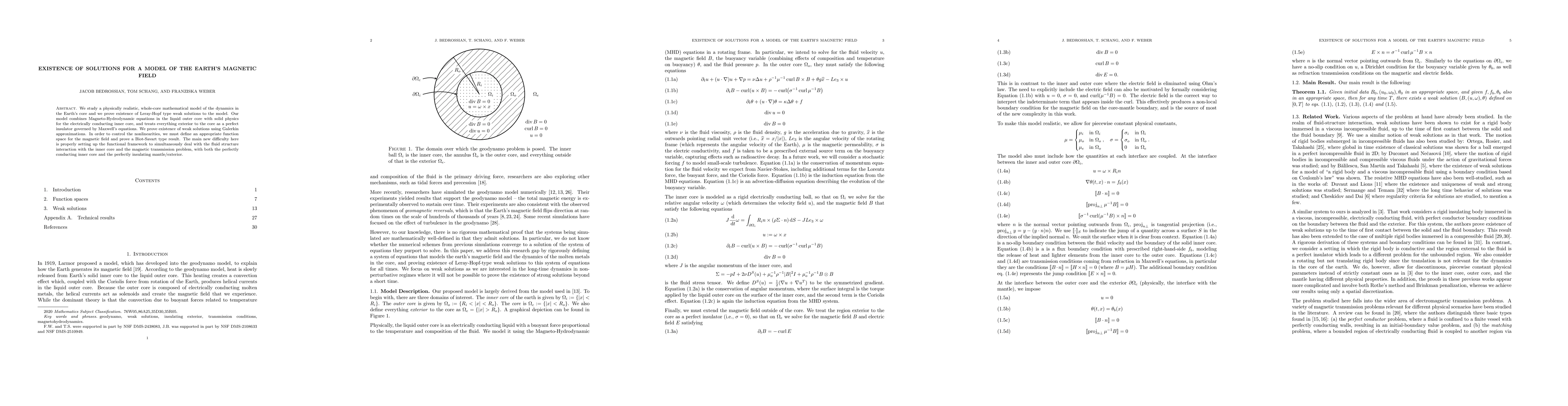 Thumbnail for Existence of solutions for a model of the Earth's magnetic field