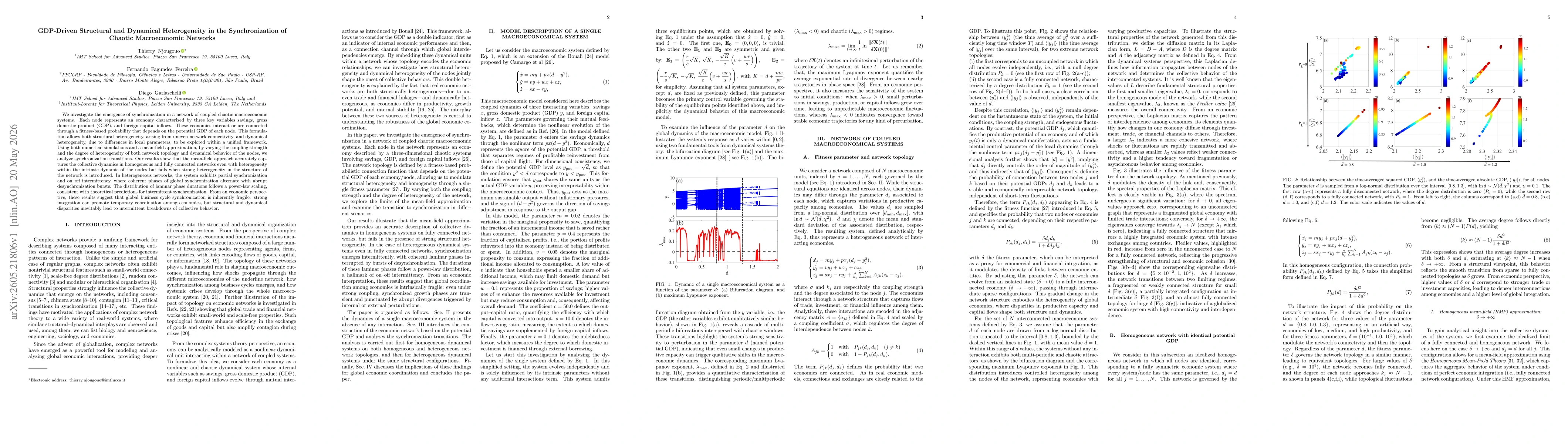 Thumbnail for GDP-Driven Structural and Dynamical Heterogeneity in the Synchronization of Chaotic Macroeconomic Networks