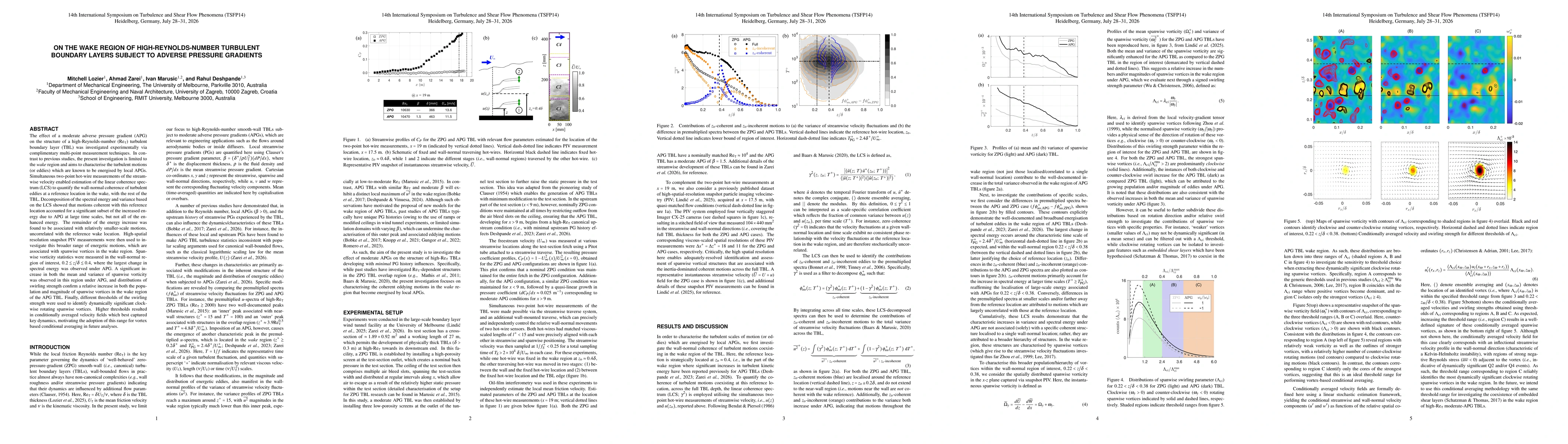 Thumbnail for On the wake region of high-Reynolds-number turbulent boundary layers subject to adverse pressure gradients