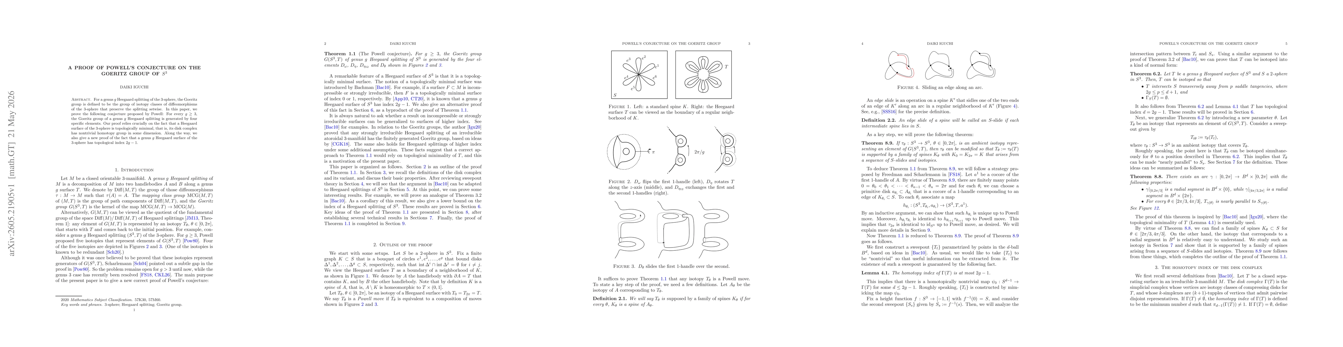 Thumbnail for A proof of Powell's conjecture on the Goeritz group of $S^3$