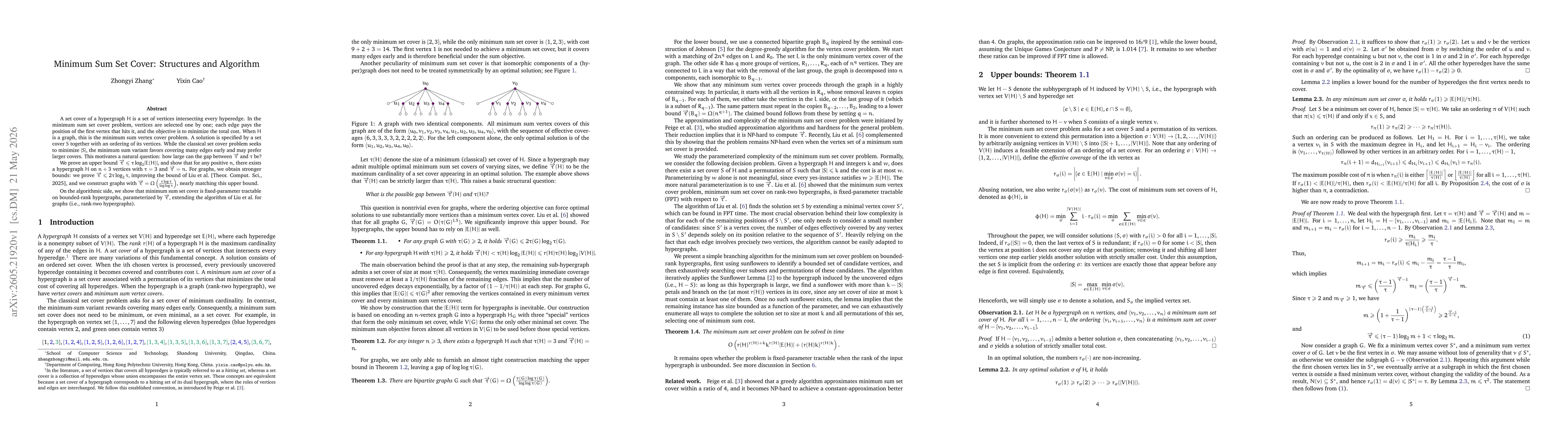 Thumbnail for Minimum Sum Set Cover: Structures and Algorithm