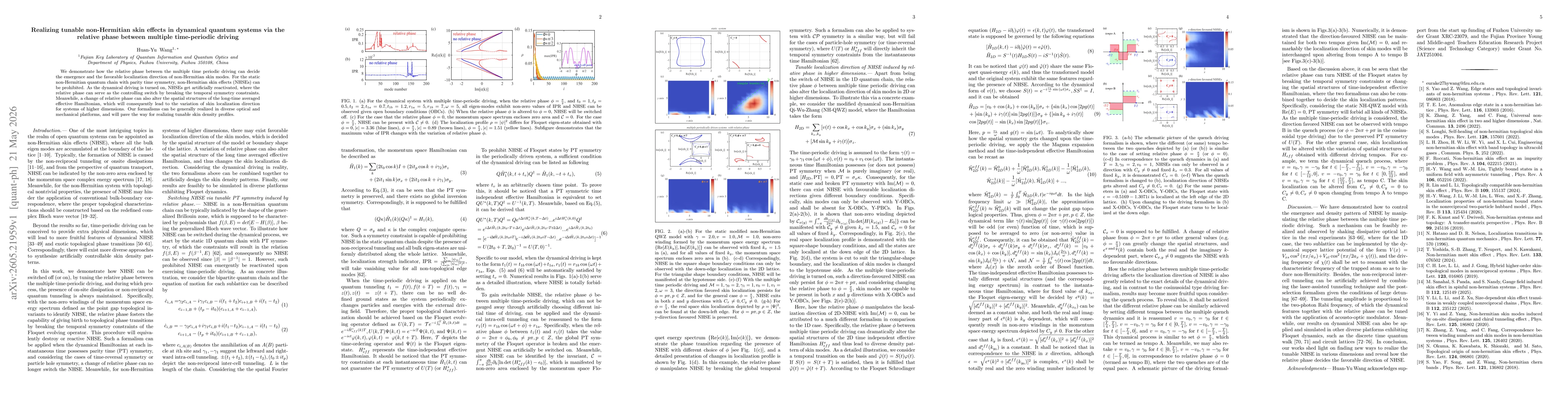 Thumbnail for Realizing tunable non-Hermitian skin effects in dynamical quantum systems via the relative phase between multiple time-periodic driving
