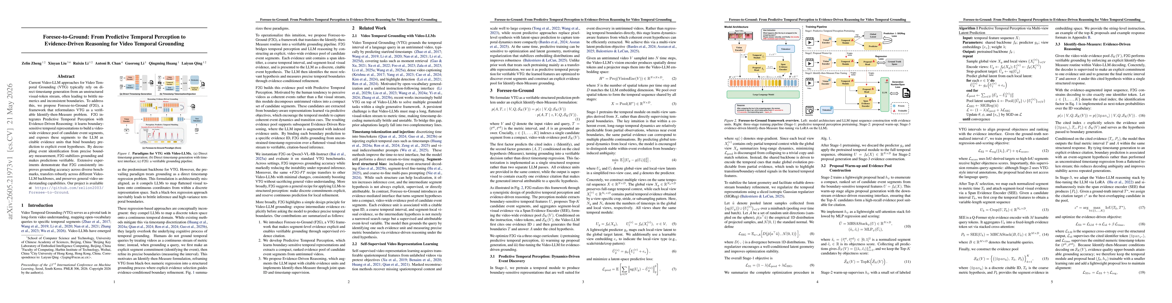 Thumbnail for Foresee-to-Ground: From Predictive Temporal Perception to Evidence-Driven Reasoning for Video Temporal Grounding