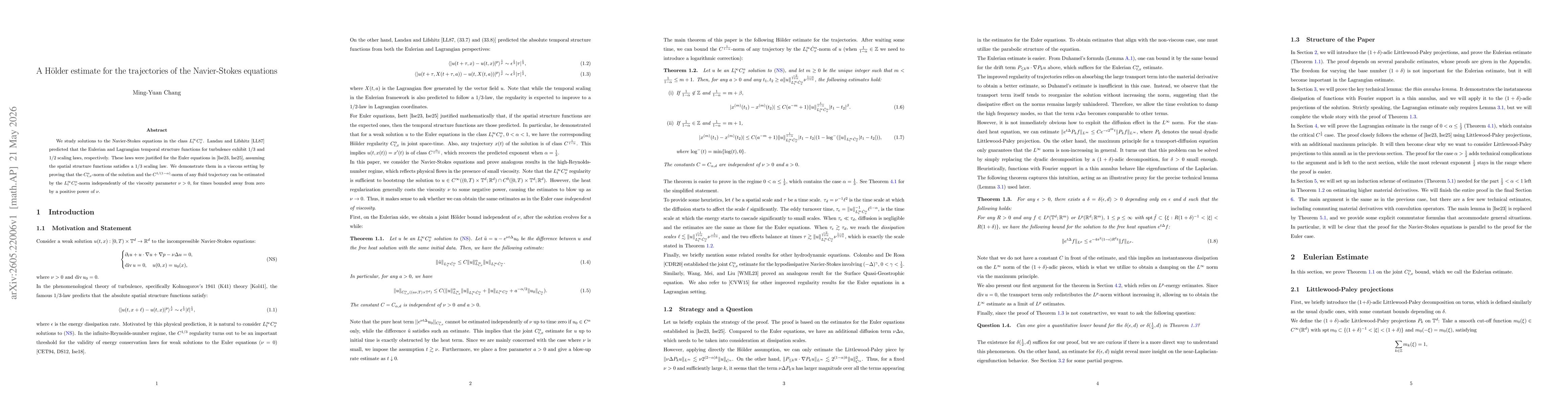 Thumbnail for A Hölder estimate for the trajectories of the Navier-Stokes equations