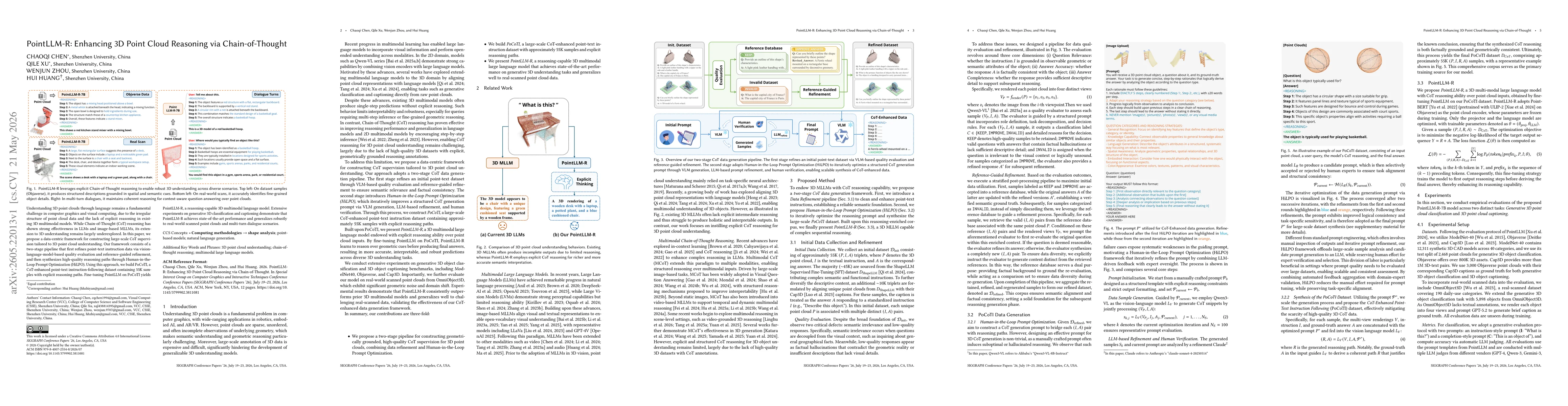 Thumbnail for PointLLM-R: Enhancing 3D Point Cloud Reasoning via Chain-of-Thought