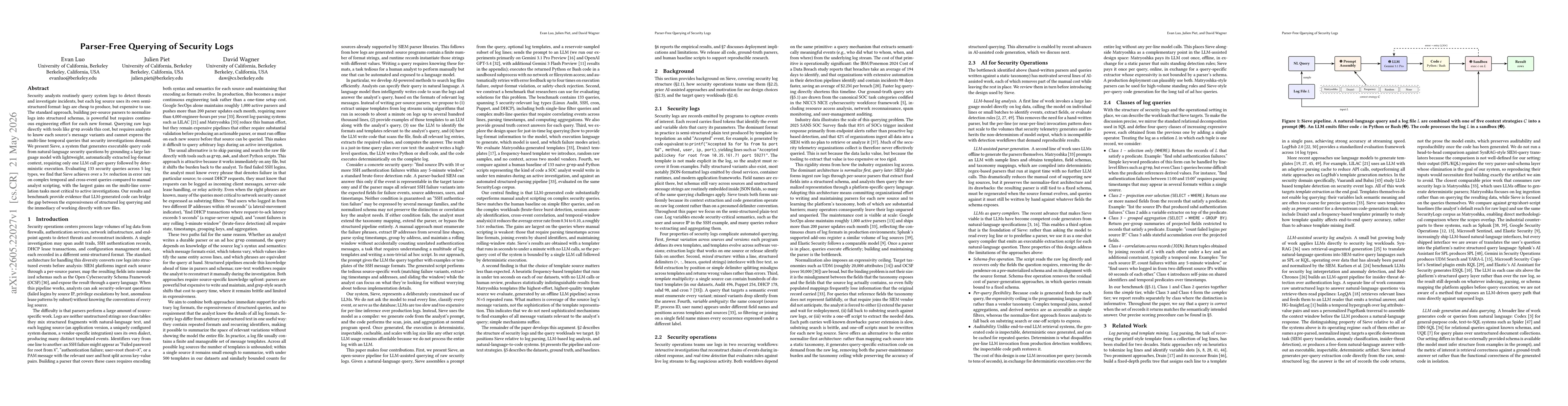 Thumbnail for Parser-Free Querying of Security Logs