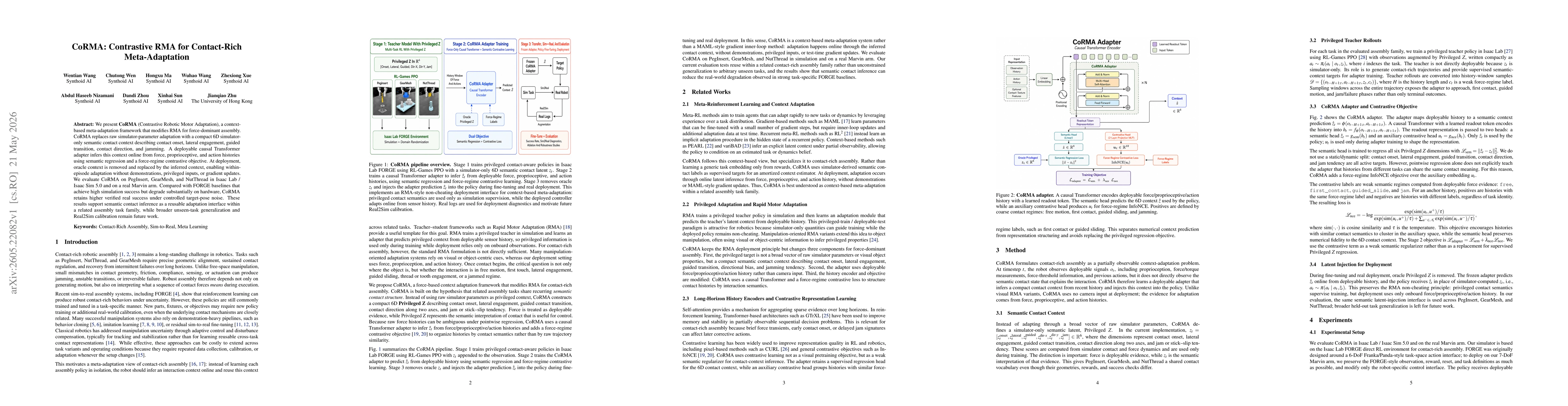 Thumbnail for CoRMA: Contrastive RMA for Contact-Rich Meta-Adaptation