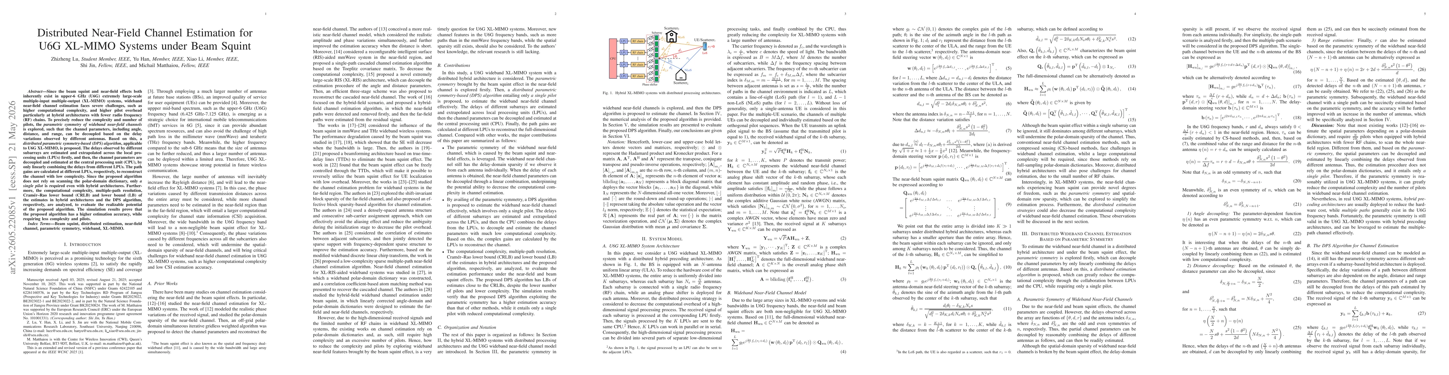 Thumbnail for Distributed Near-Field Channel Estimation for U6G XL-MIMO Systems under Beam Squint