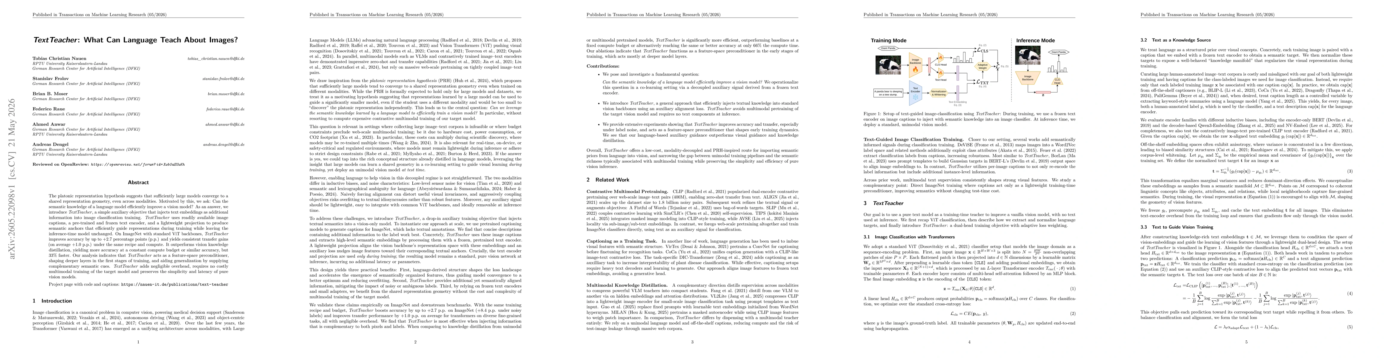 Thumbnail for TextTeacher: What Can Language Teach About Images?
