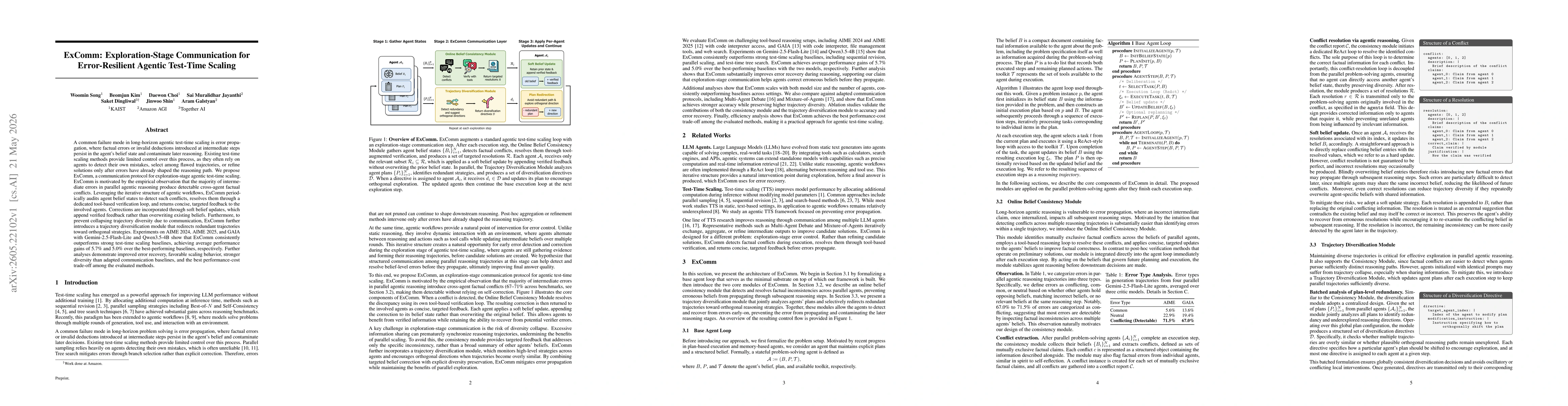Thumbnail for ExComm: Exploration-Stage Communication for Error-Resilient Agentic Test-Time Scaling