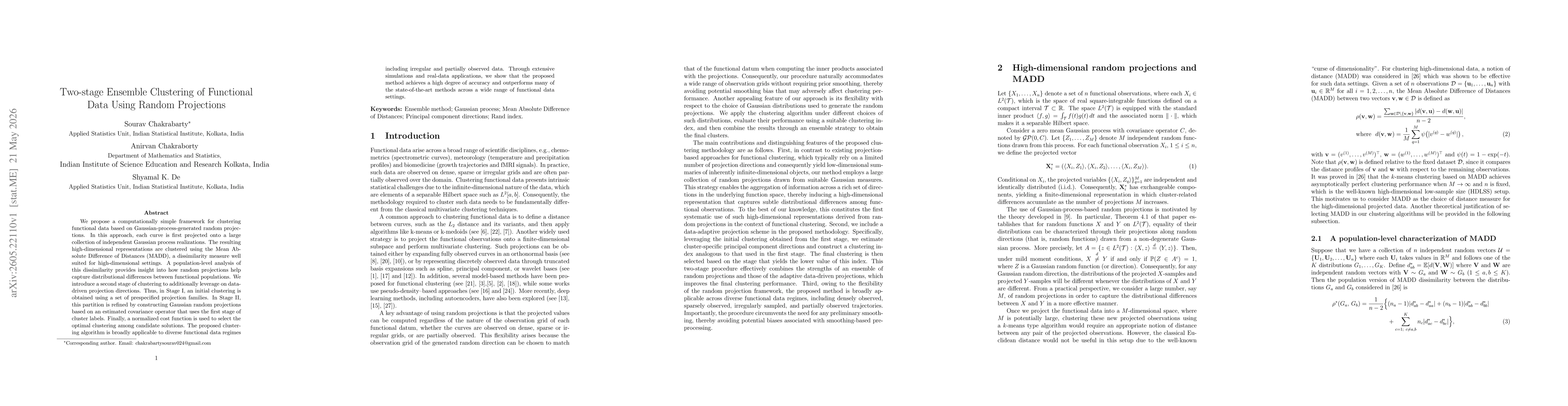 Thumbnail for Two-stage Ensemble Clustering of Functional Data Using Random Projections