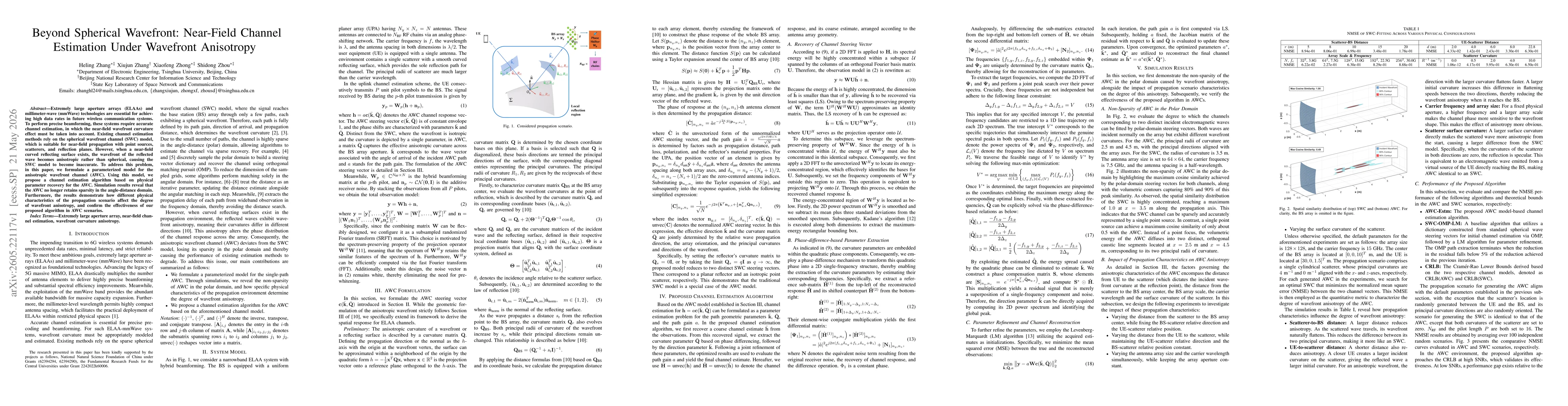 Thumbnail for Beyond Spherical Wavefront: Near-Field Channel Estimation Under Wavefront Anisotropy