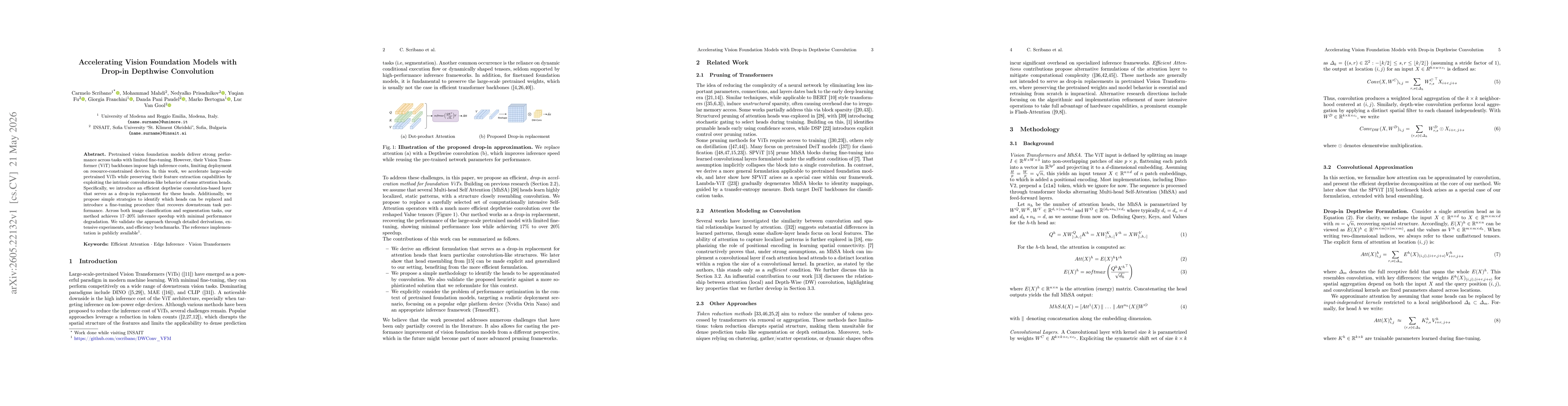 Thumbnail for Accelerating Vision Foundation Models with Drop-in Depthwise Convolution