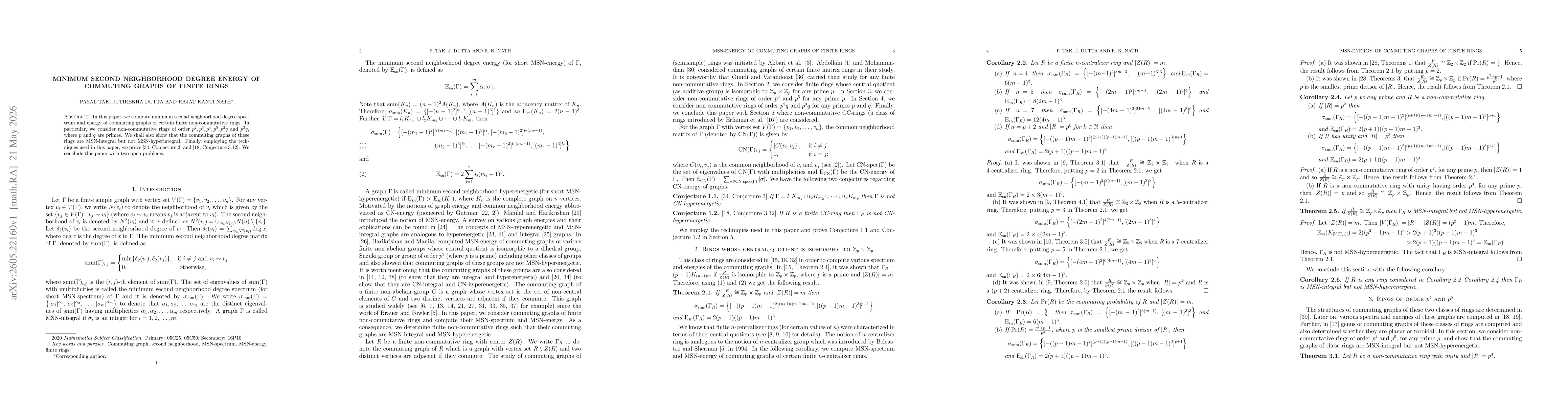 Thumbnail for Minimum second neighborhood degree energy of commuting graphs of finite rings