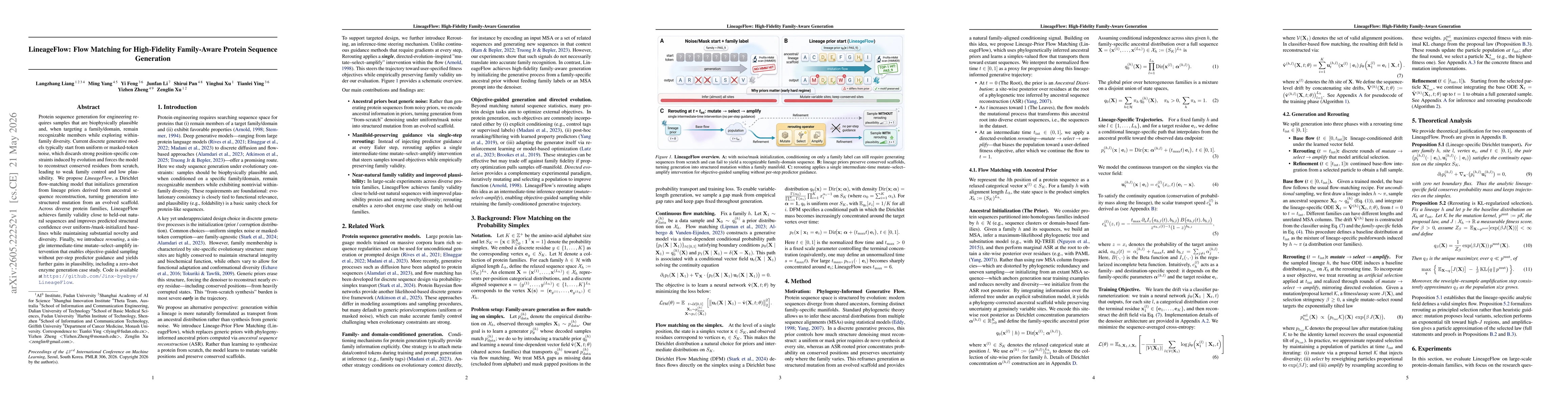 Thumbnail for LineageFlow: Flow Matching for High-Fidelity Family-Aware Protein Sequence Generation