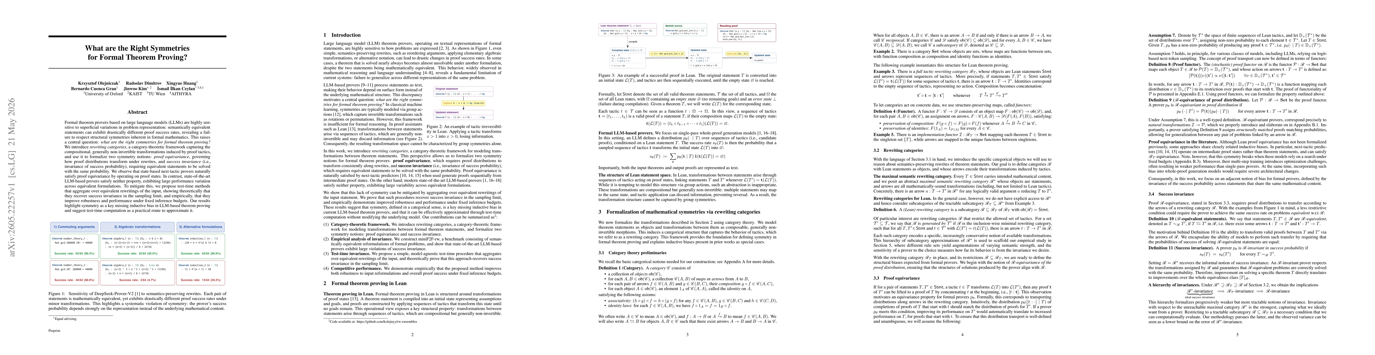 Thumbnail for What are the Right Symmetries for Formal Theorem Proving?