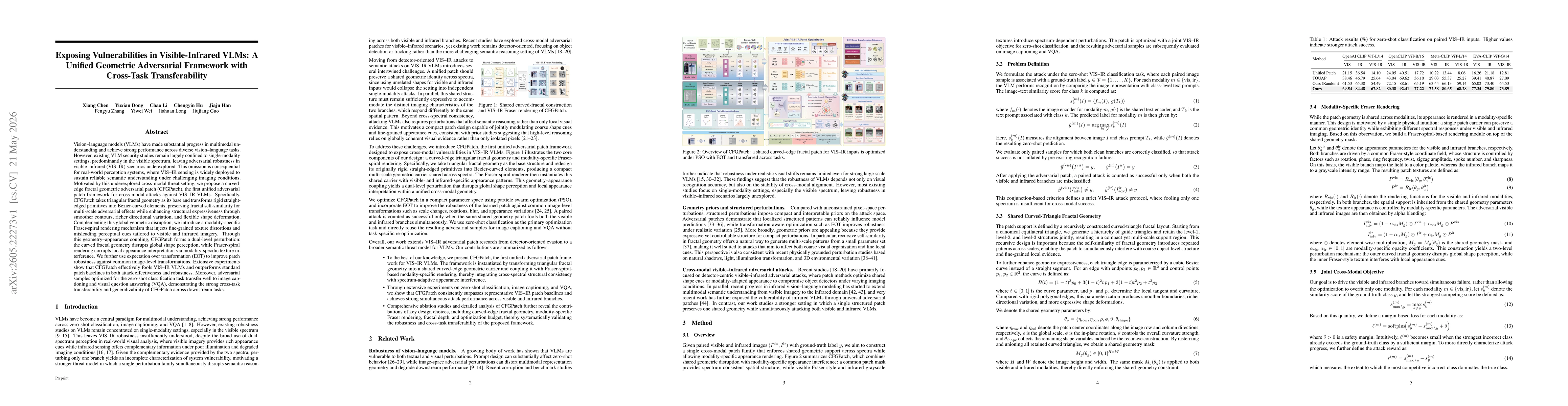 Thumbnail for Exposing Vulnerabilities in Visible-Infrared VLMs: A Unified Geometric Adversarial Framework with Cross-Task Transferability