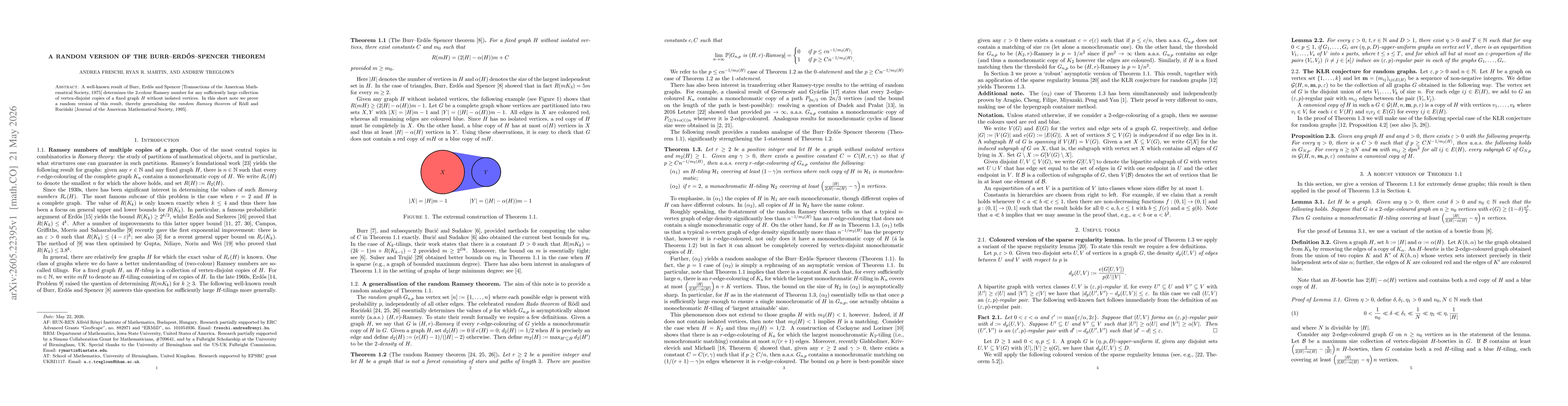 Thumbnail for A random version of the Burr-Erdős-Spencer theorem