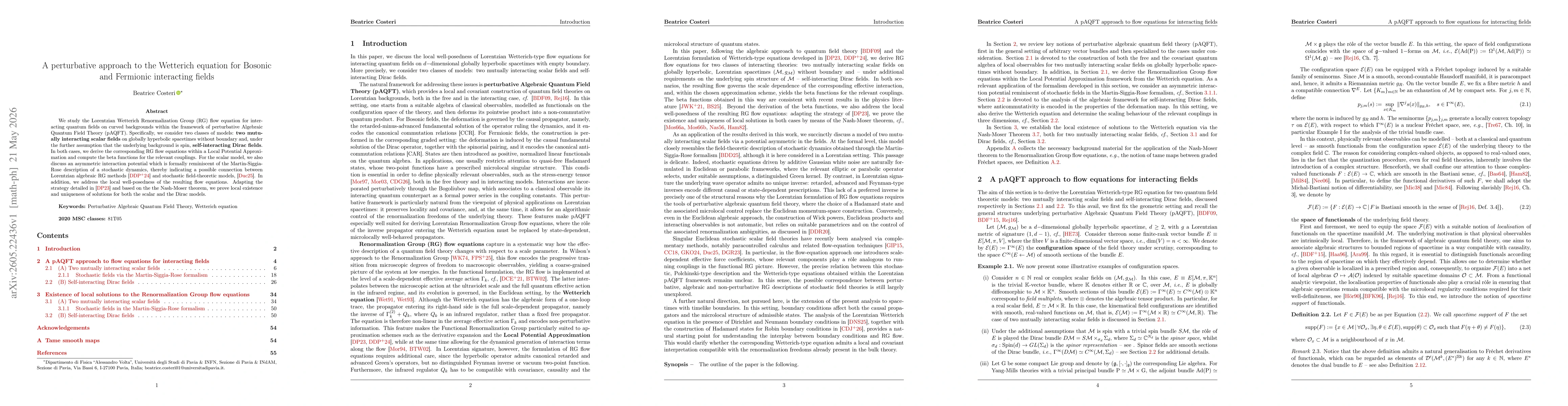 Thumbnail for A perturbative approach to the Wetterich equation for Bosonic and Fermionic interacting fields