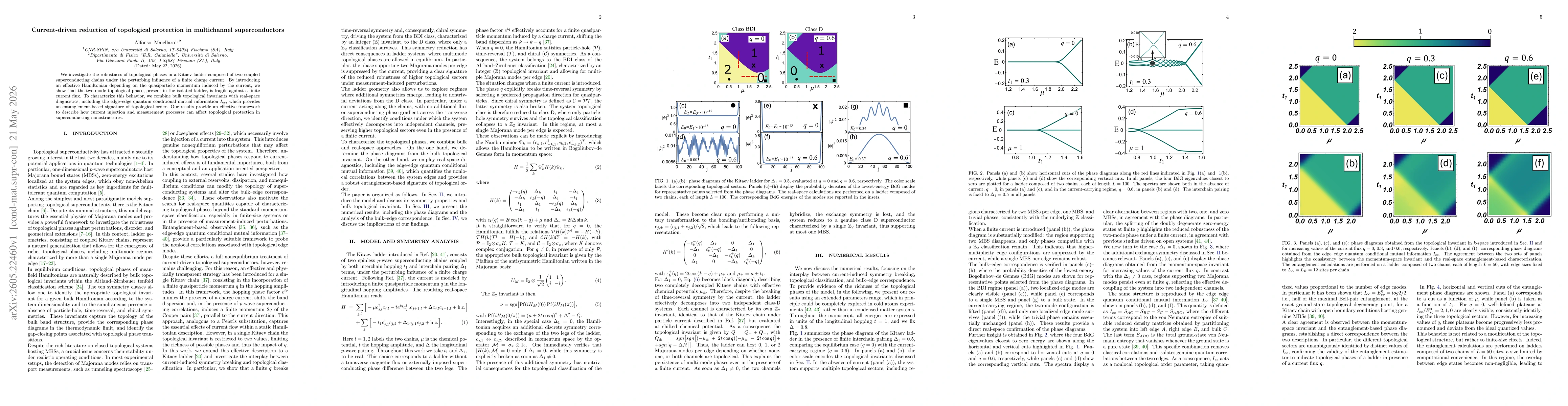 Thumbnail for Current-driven reduction of topological protection in multichannel superconductors