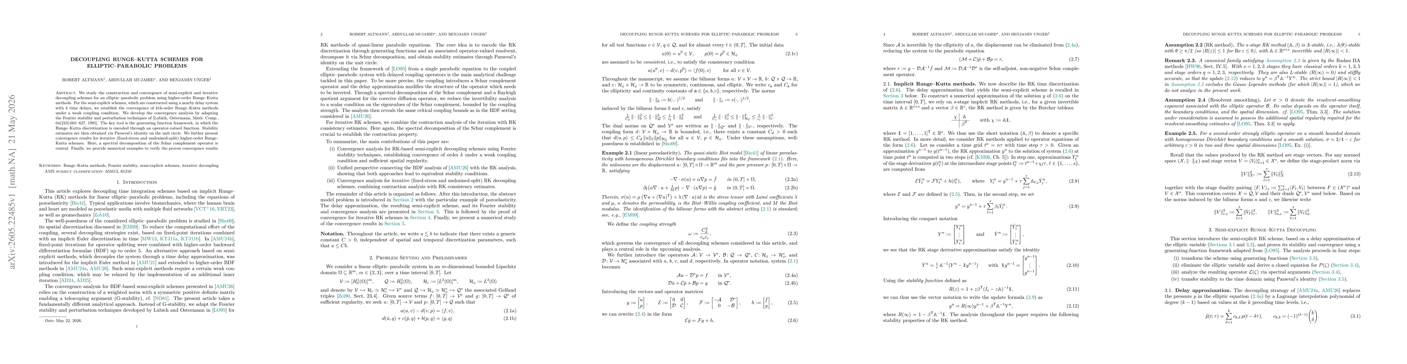 Thumbnail for Decoupling Runge-Kutta schemes for elliptic-parabolic problems