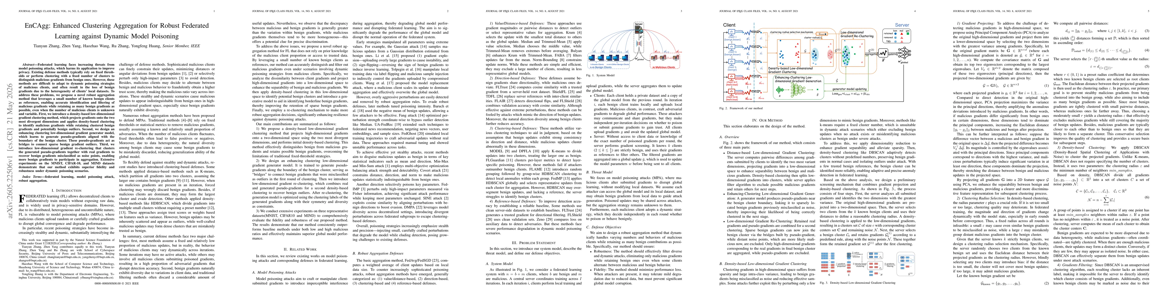 Thumbnail for EnCAgg: Enhanced Clustering Aggregation for Robust Federated Learning against Dynamic Model Poisoning