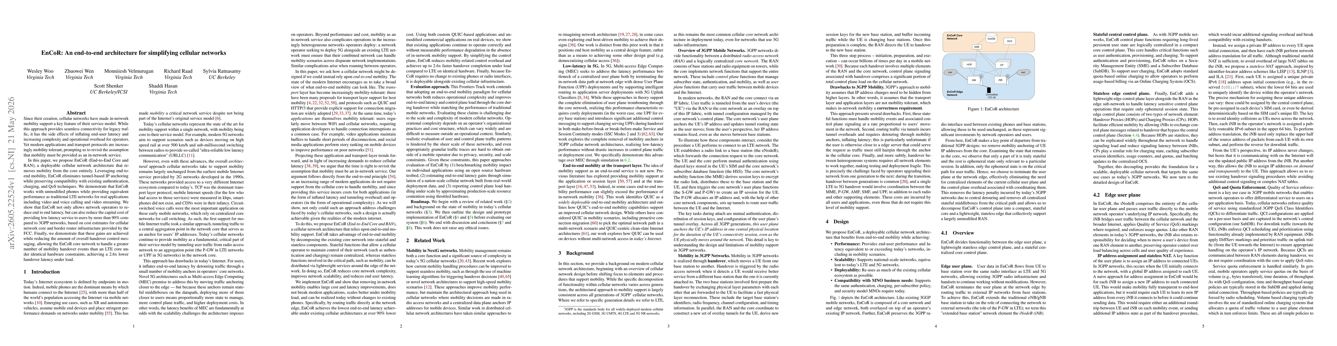Thumbnail for EnCoR: An end-to-end architecture for simplifying cellular networks