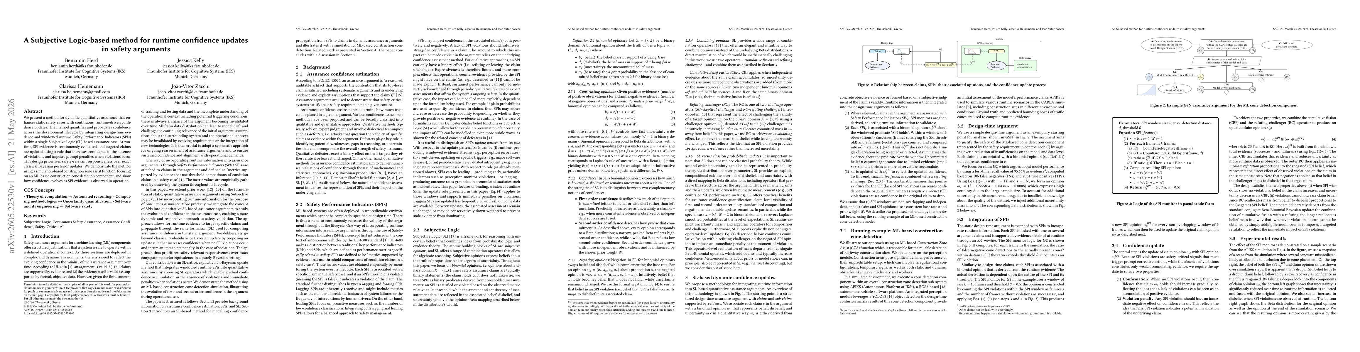 Thumbnail for A Subjective Logic-based method for runtime confidence updates in safety arguments