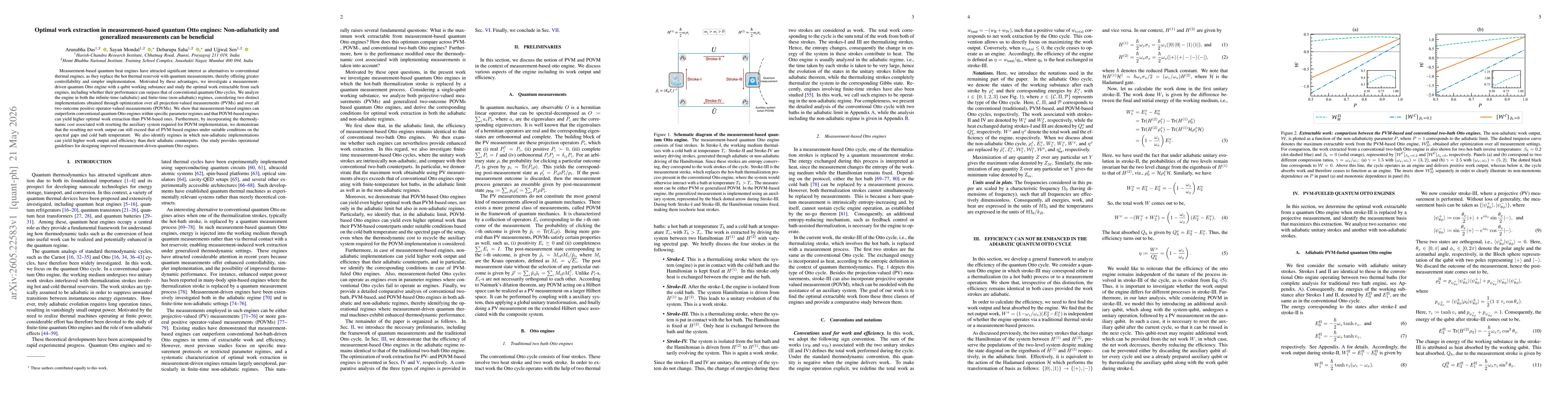 Thumbnail for Optimal work extraction in measurement-based quantum Otto engines: Non-adiabaticity and generalized measurements can be beneficial