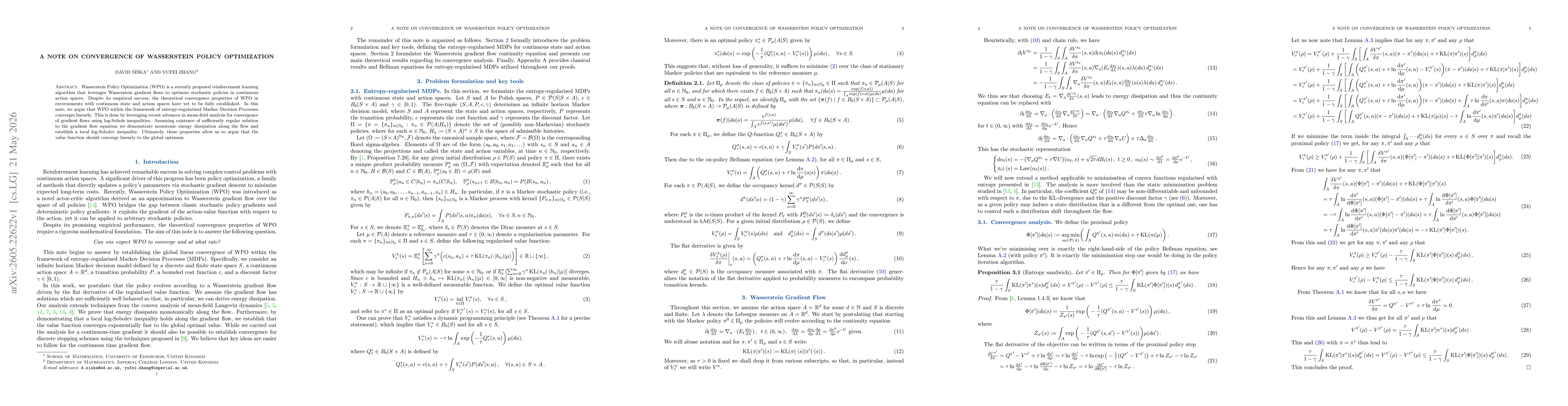 Thumbnail for A note on convergence of Wasserstein policy optimization