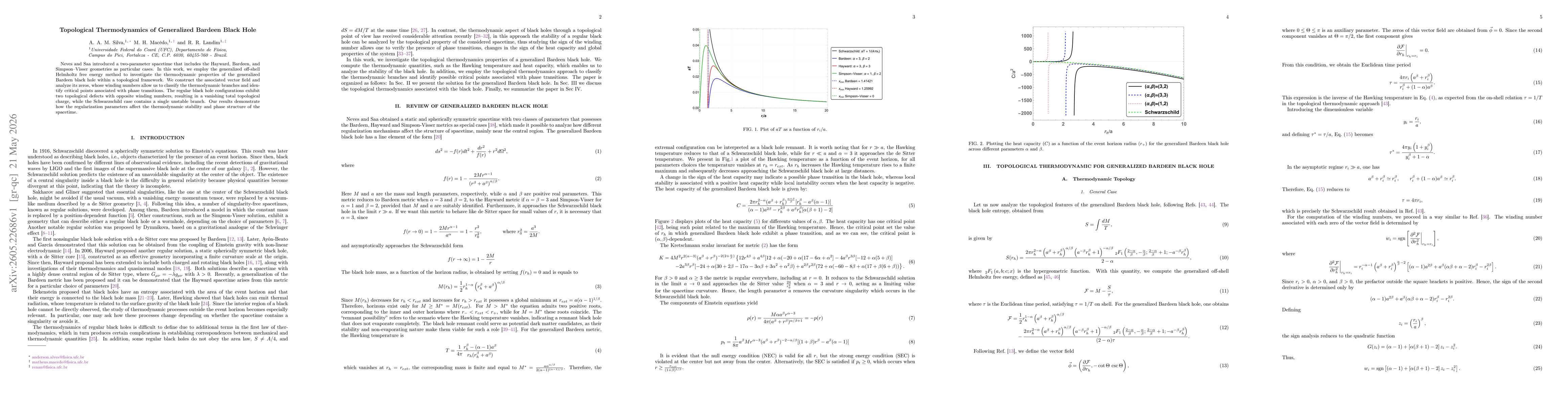 Thumbnail for Topological Thermodynamics of Generalized Bardeen Black Hole