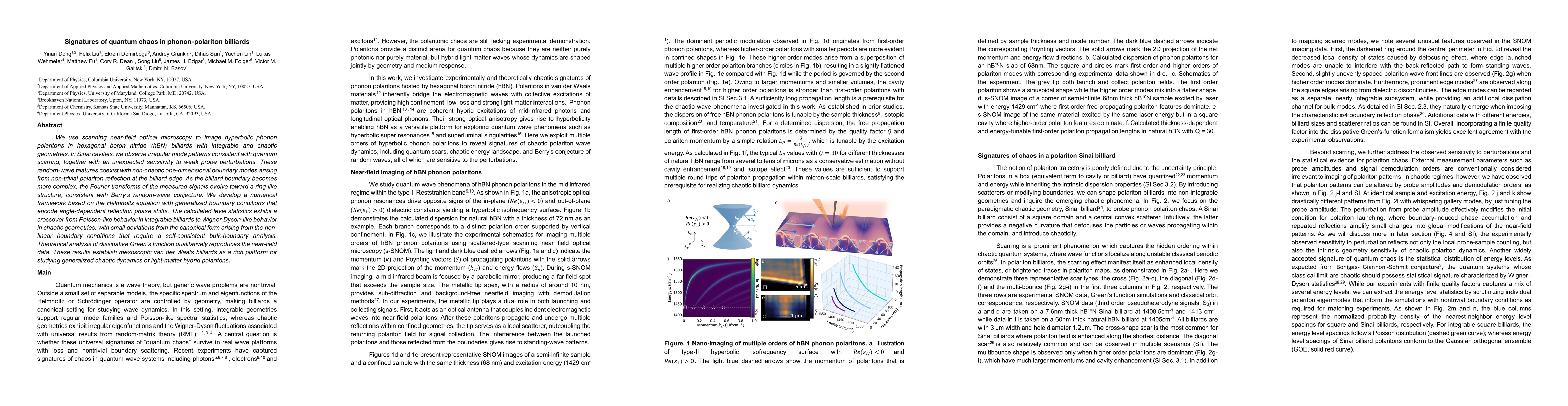 Thumbnail for Signatures of quantum chaos in phonon-polariton billiards