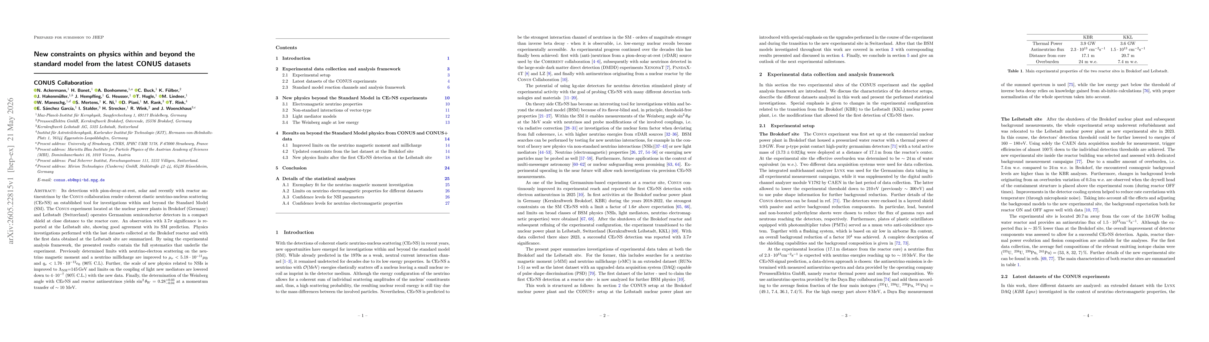 Thumbnail for New constraints on physics within and beyond the standard model from the latest CONUS datasets