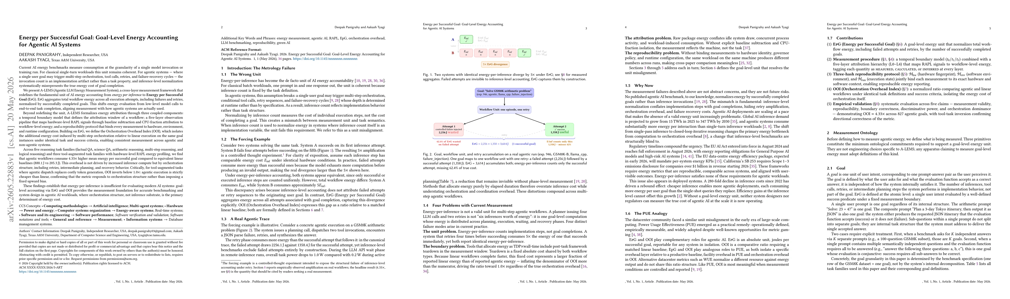 Thumbnail for Energy per Successful Goal: Goal-Level Energy Accounting for Agentic AI Systems