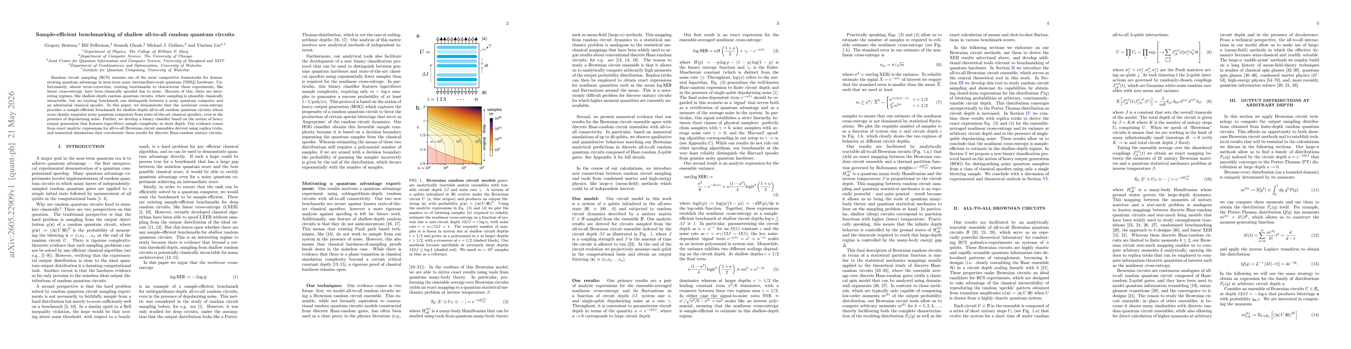 Thumbnail for Sample-efficient benchmarking of shallow all-to-all random quantum circuits