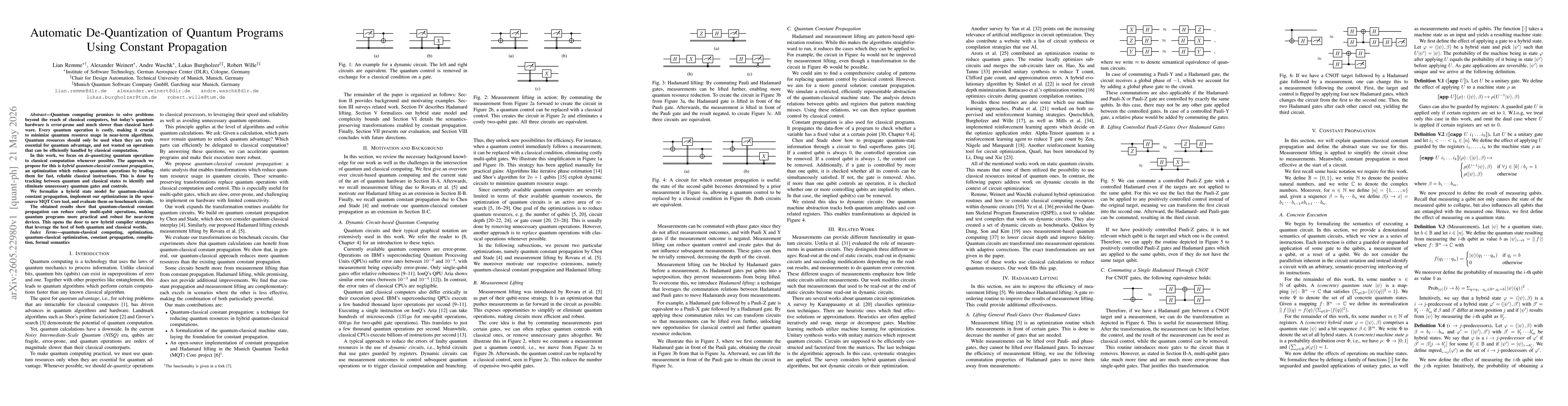 Thumbnail for Automatic De-Quantization of Quantum Programs Using Constant Propagation