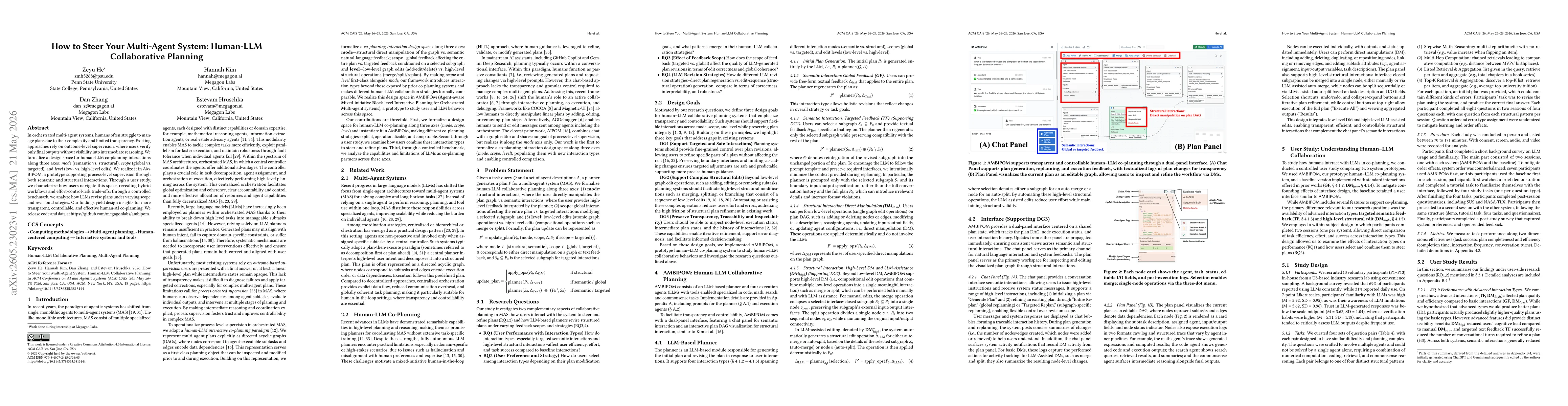 Thumbnail for How to Steer Your Multi-Agent System: Human-LLM Collaborative Planning