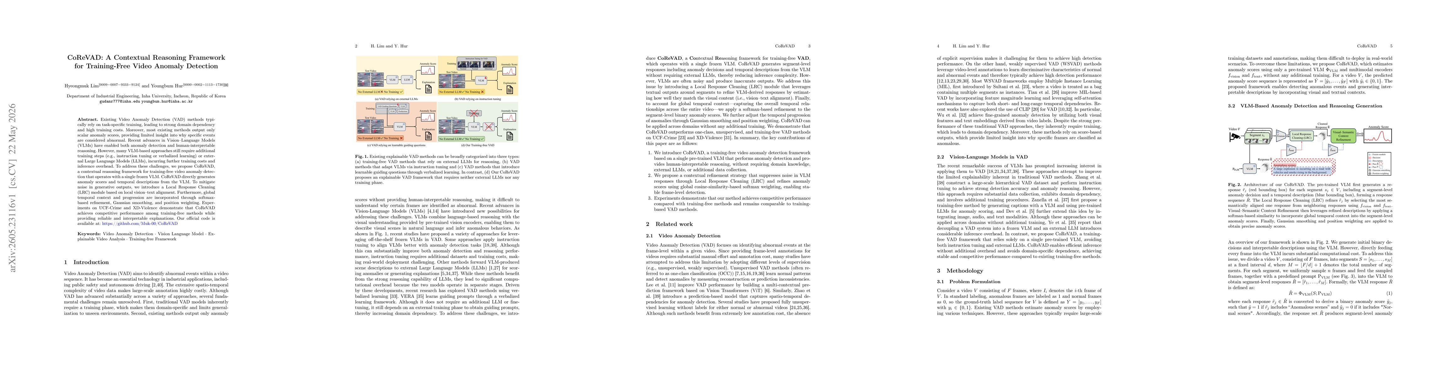 Thumbnail for CoReVAD: A Contextual Reasoning Framework for Training-Free Video Anomaly Detection